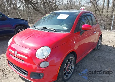 2012 Fiat 500 Sport z USA, uszkodzony, nr VIN 3C3CFFBR8CT347050
